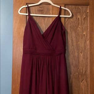 Burgundy bridesmaid/prom dress